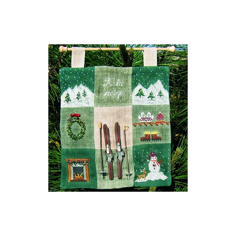 Kit point de croix À la neige, broderie de Noël