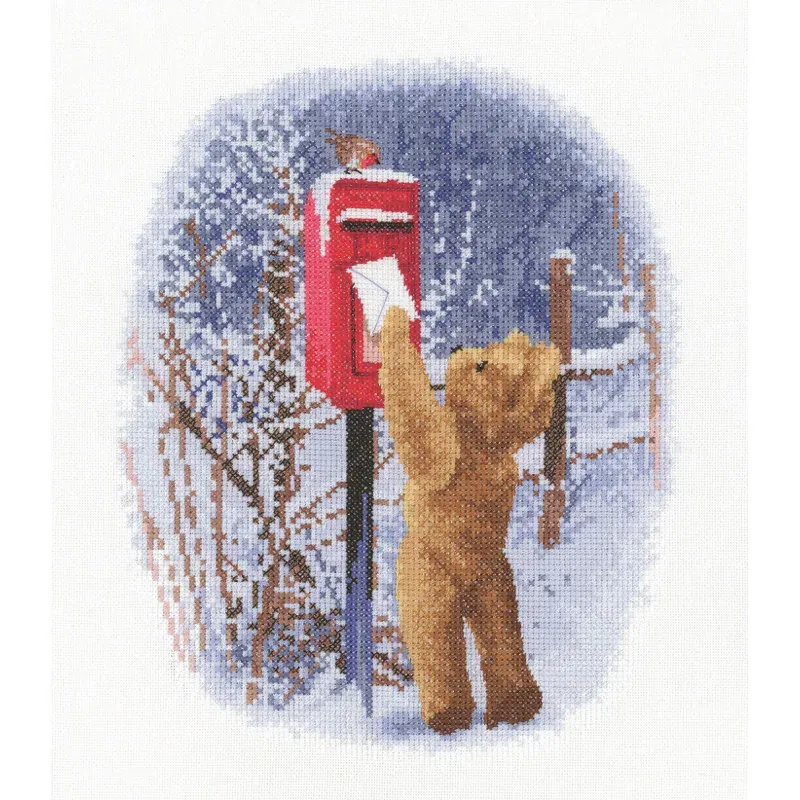 Kit point de croix Christmas Post, 19.5 x 25cm