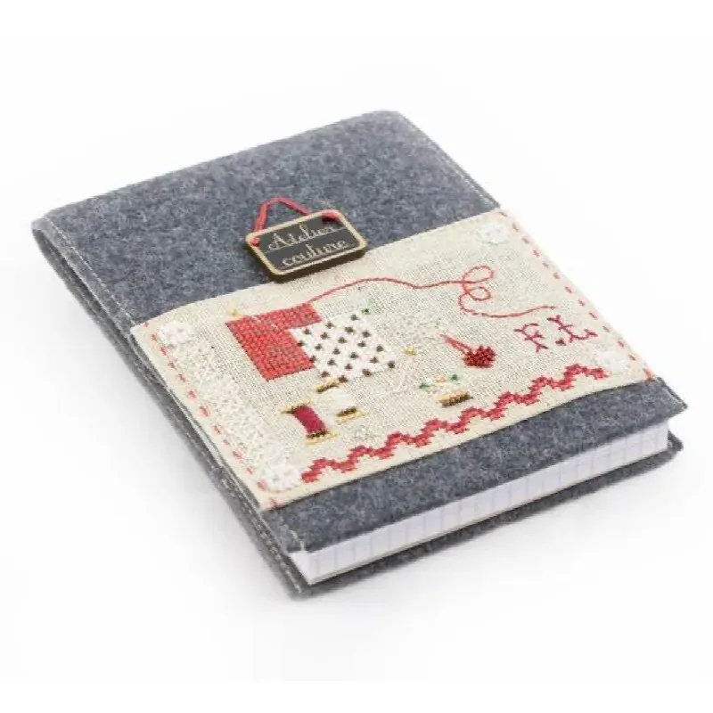 Kit point de croix couverture de carnet atelier couture