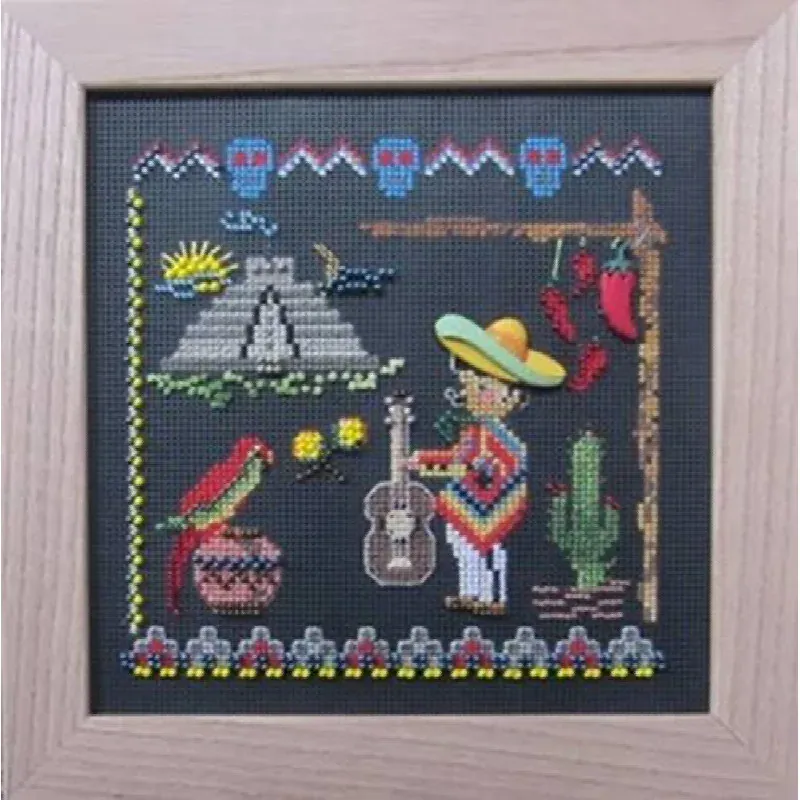 Kit point de croix Le Mexique Sancho, 15 x 15 cm