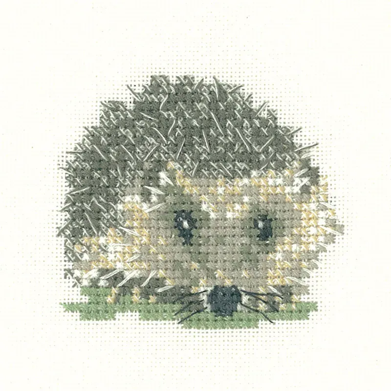 Kit point de croix petit hérisson, 6.5 x 6.5 cm