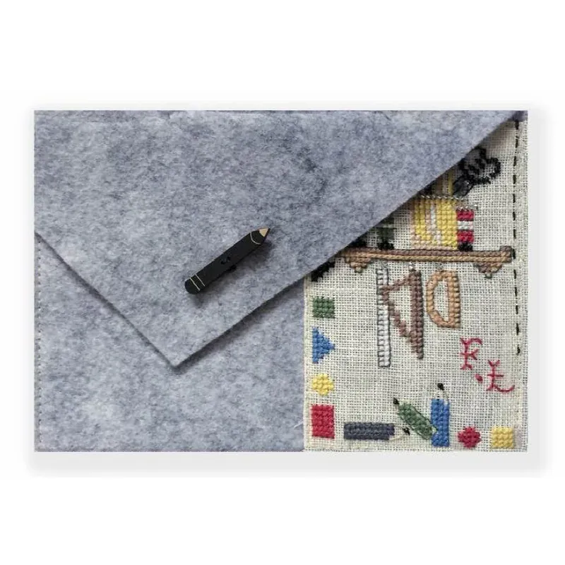 Kit point de croix pochette Petit bazar, 11 x 12 x 3 cm