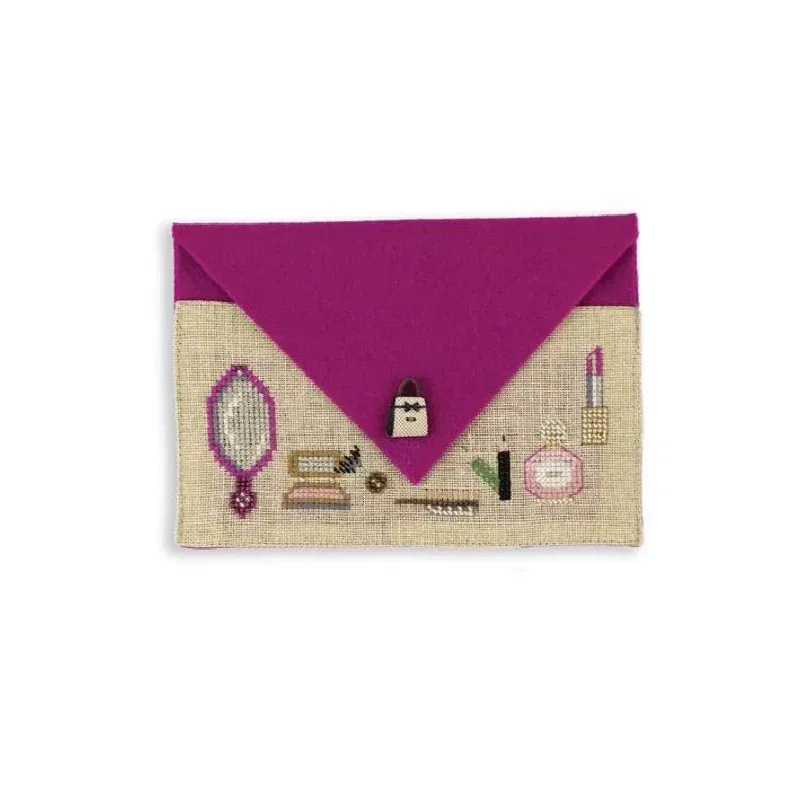 Kit point de croix pochette Petit bazar lipstick