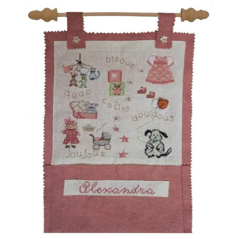 Kit point de croix Rêve d'étoiles rose avec perles
