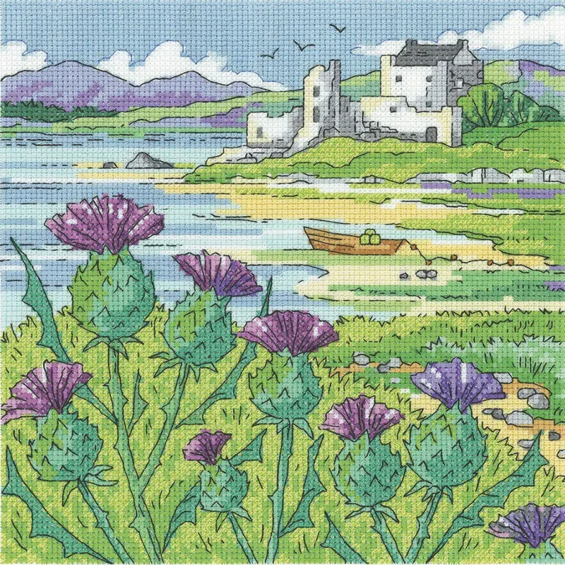 Kit point de croix Thistle Shore, 20.5 x 20.5 cm