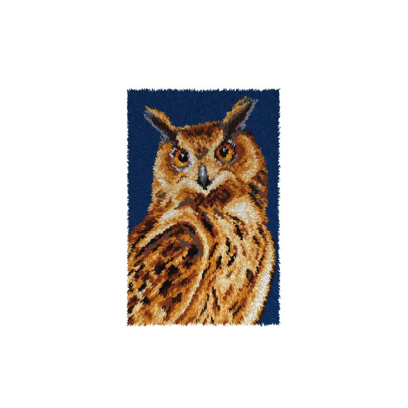 Kit tapis point noué grand-duc, format 50 x 75 cm : vue 1