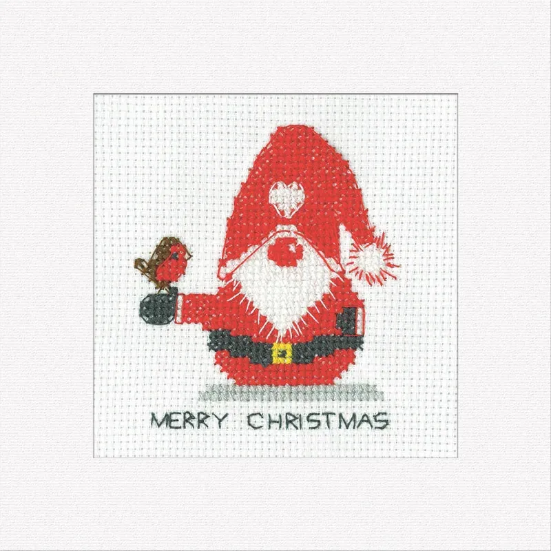 Lot de 3 kits cartes de Noël gonk au point de croix