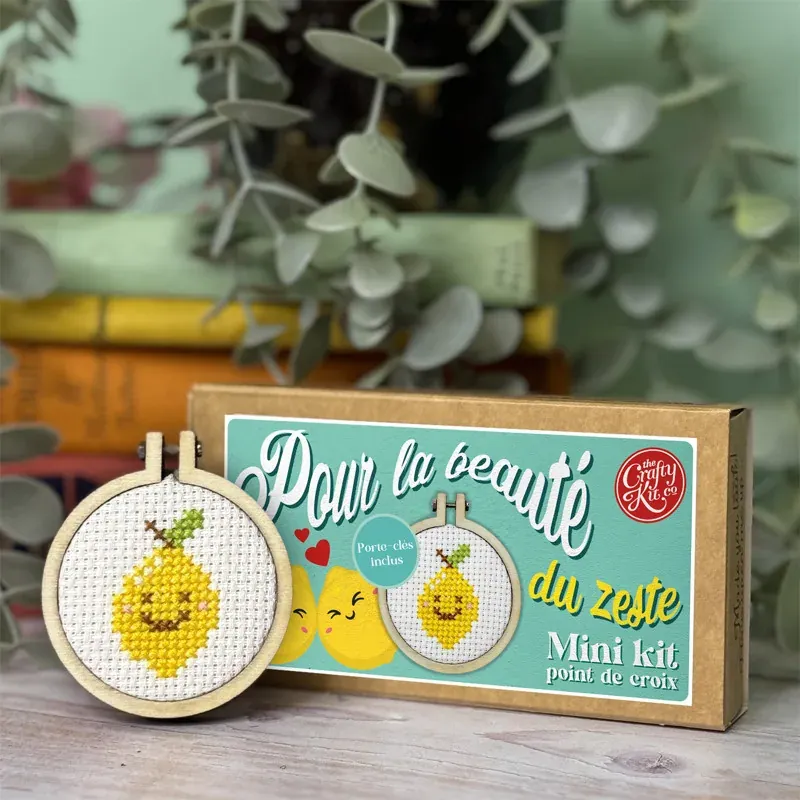 Mini kit point de croix Pour la beauté du zeste