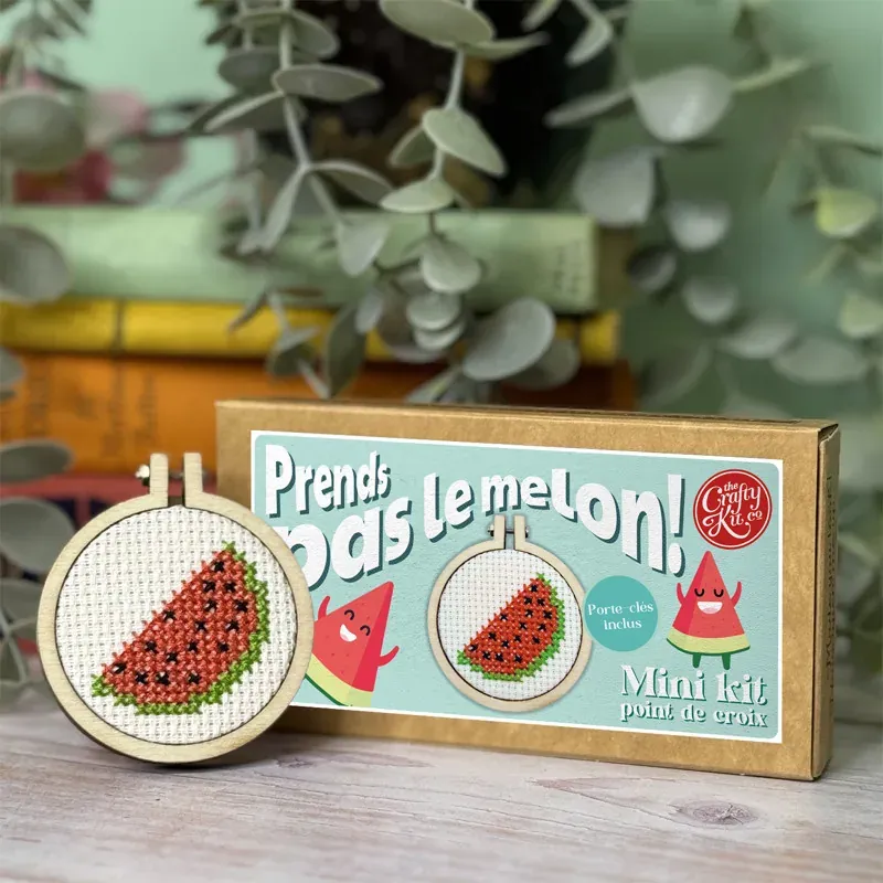 Mini kit point de croix Prends pas le melon, 5 cm