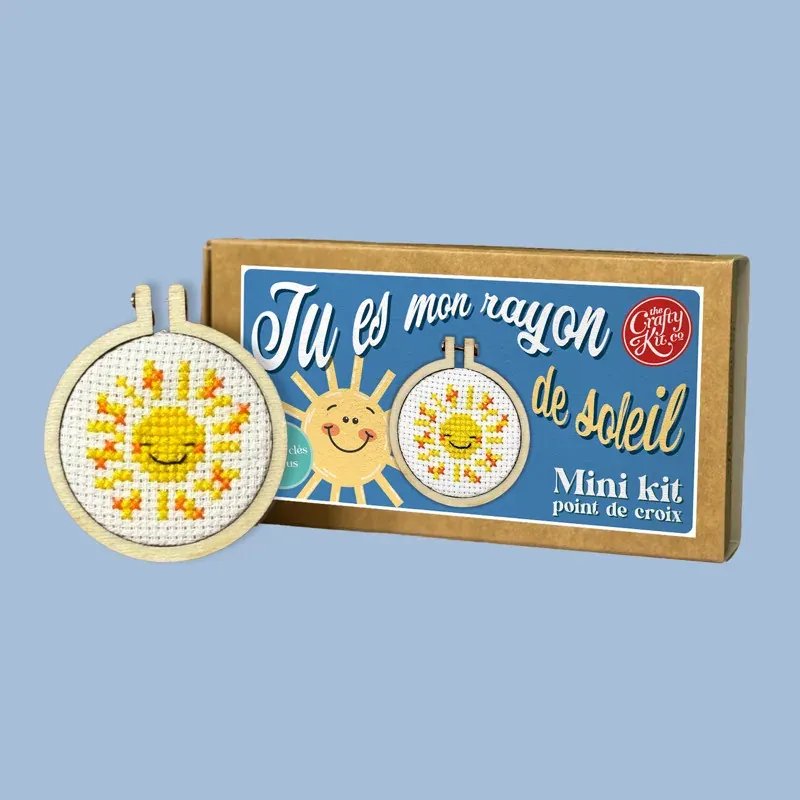 Mini kit point de croix Tu es mon rayon de soleil