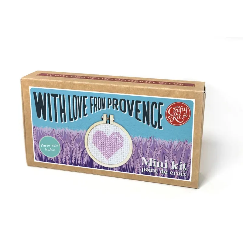 Mini kit point de croix With love from Provence, 5 cm
