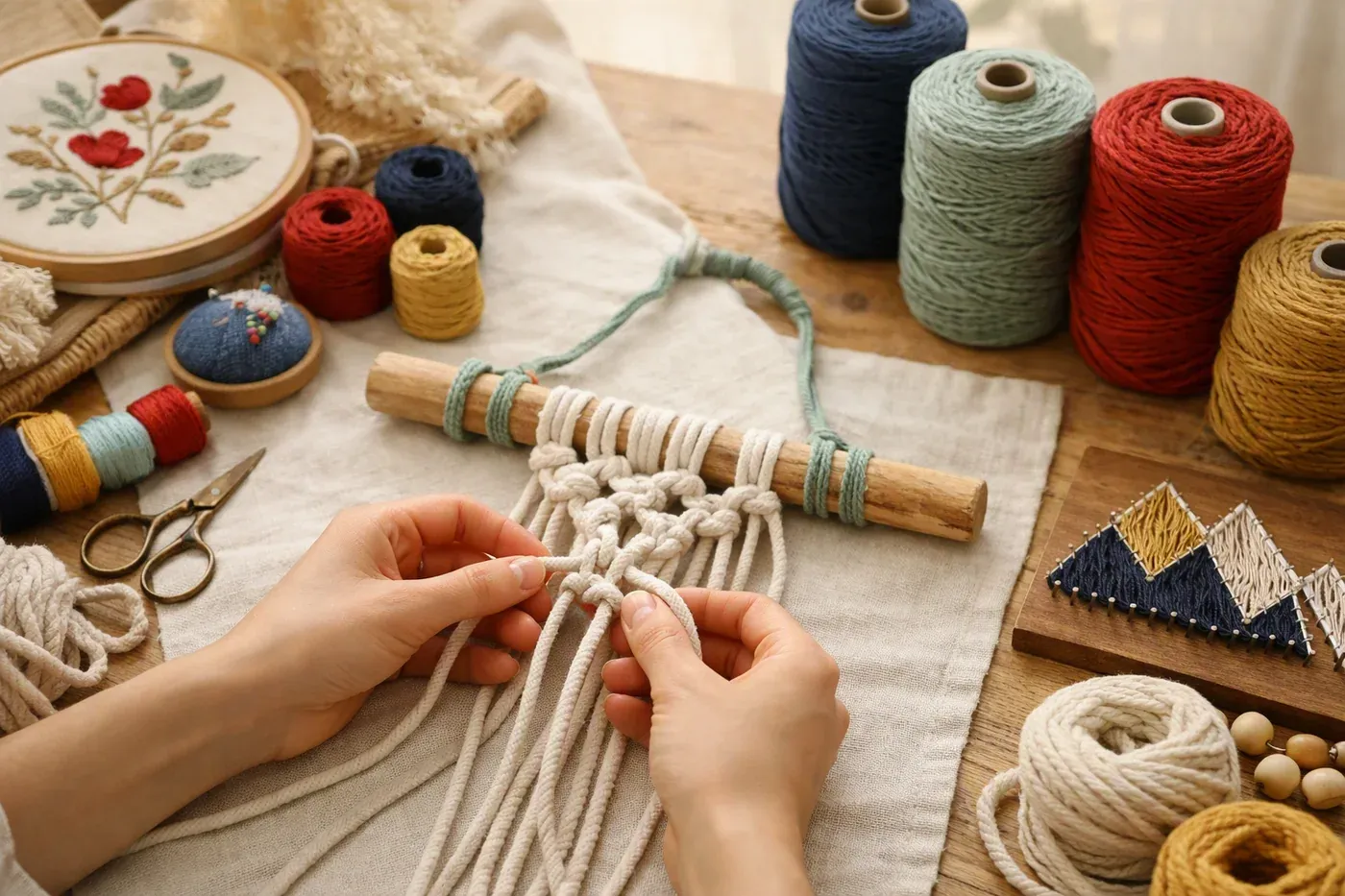 Les 7 nœuds de macramé à connaître, dans le bon ordre