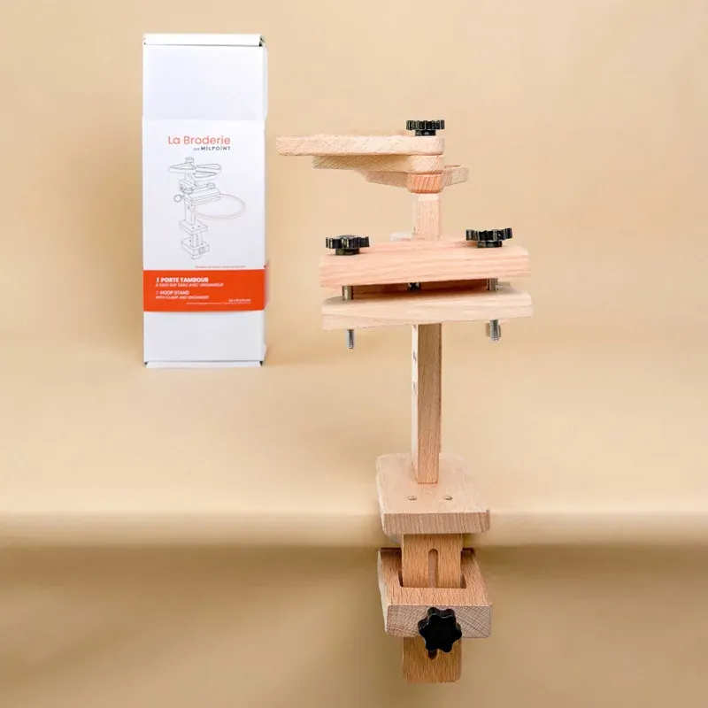 Porte-tambour de table en bois de hêtre : vue 1
