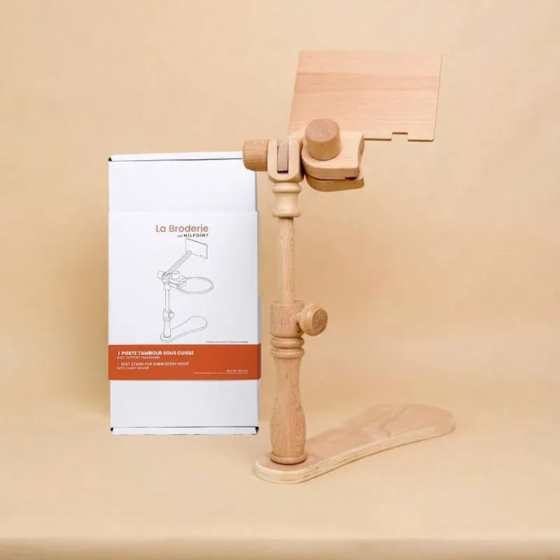 Porte tambour sous cuisse pivotant en bois : vue 1