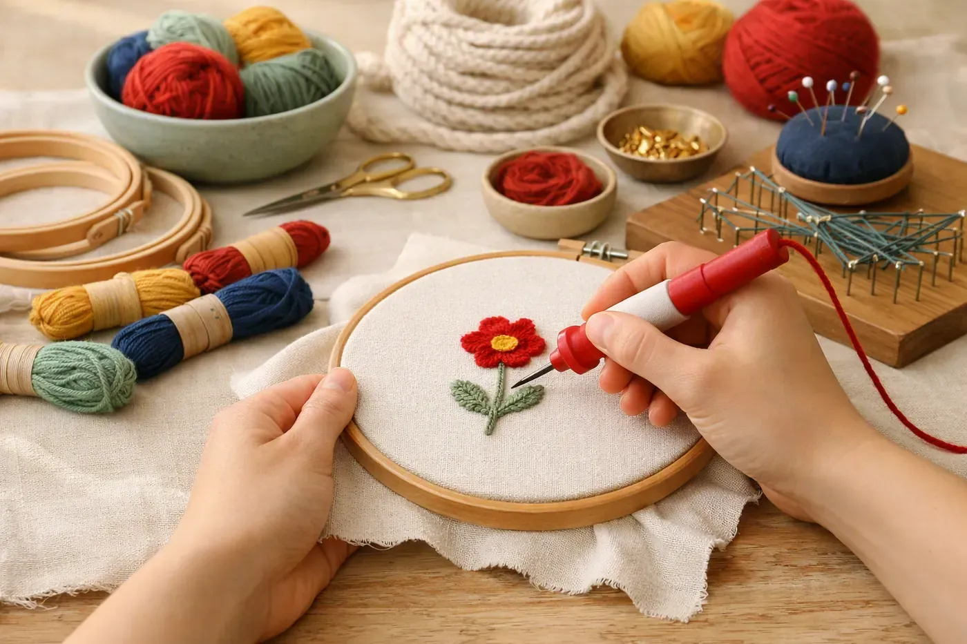 Punch needle : la technique complète pour débuter