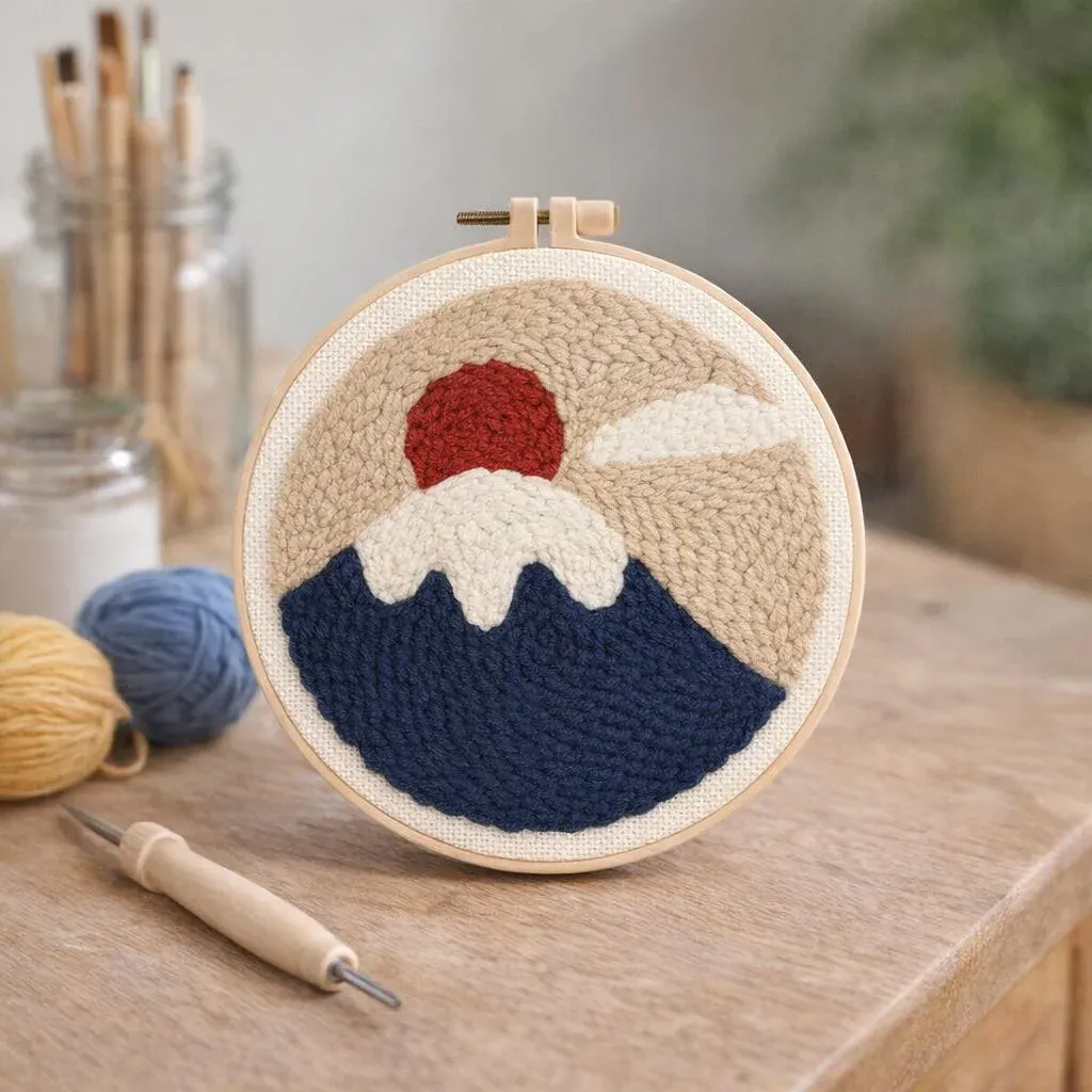Kit punch needle Mont Fuji au soleil levant