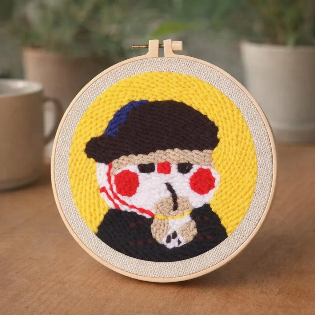 Kit punch needle portrait garçon qui boit