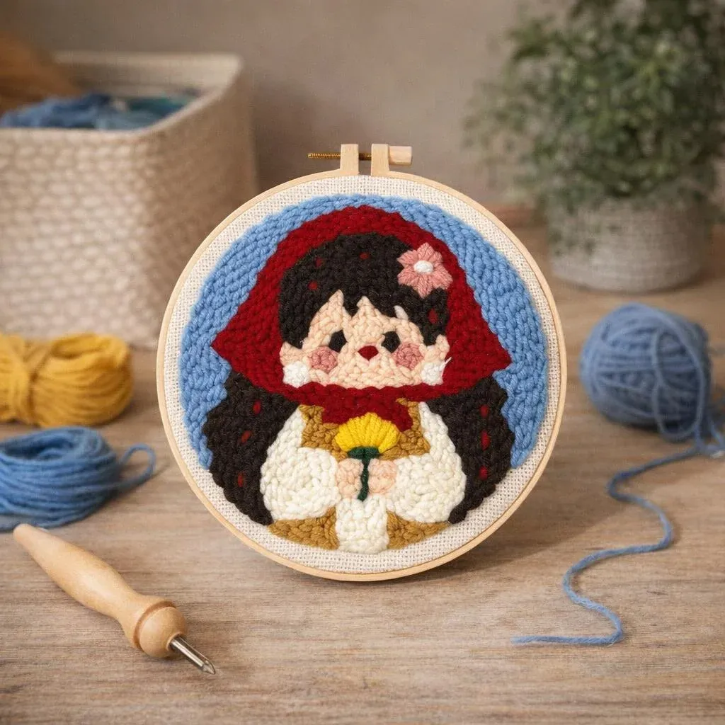 Kit punch needle Petite Alsacienne fleurie