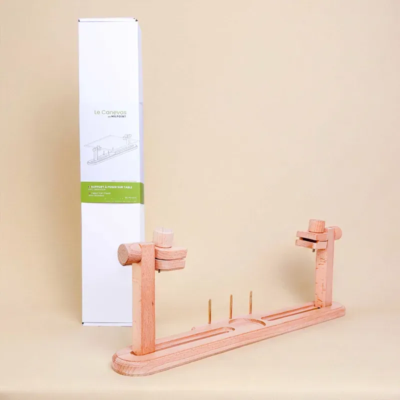 Support de table en hêtre pour tambours et cadres : vue 1