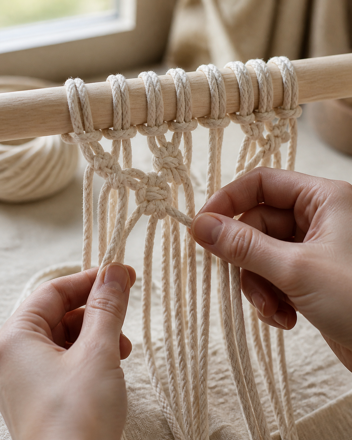 Les nœuds de macramé à maîtriser pour bien débuter