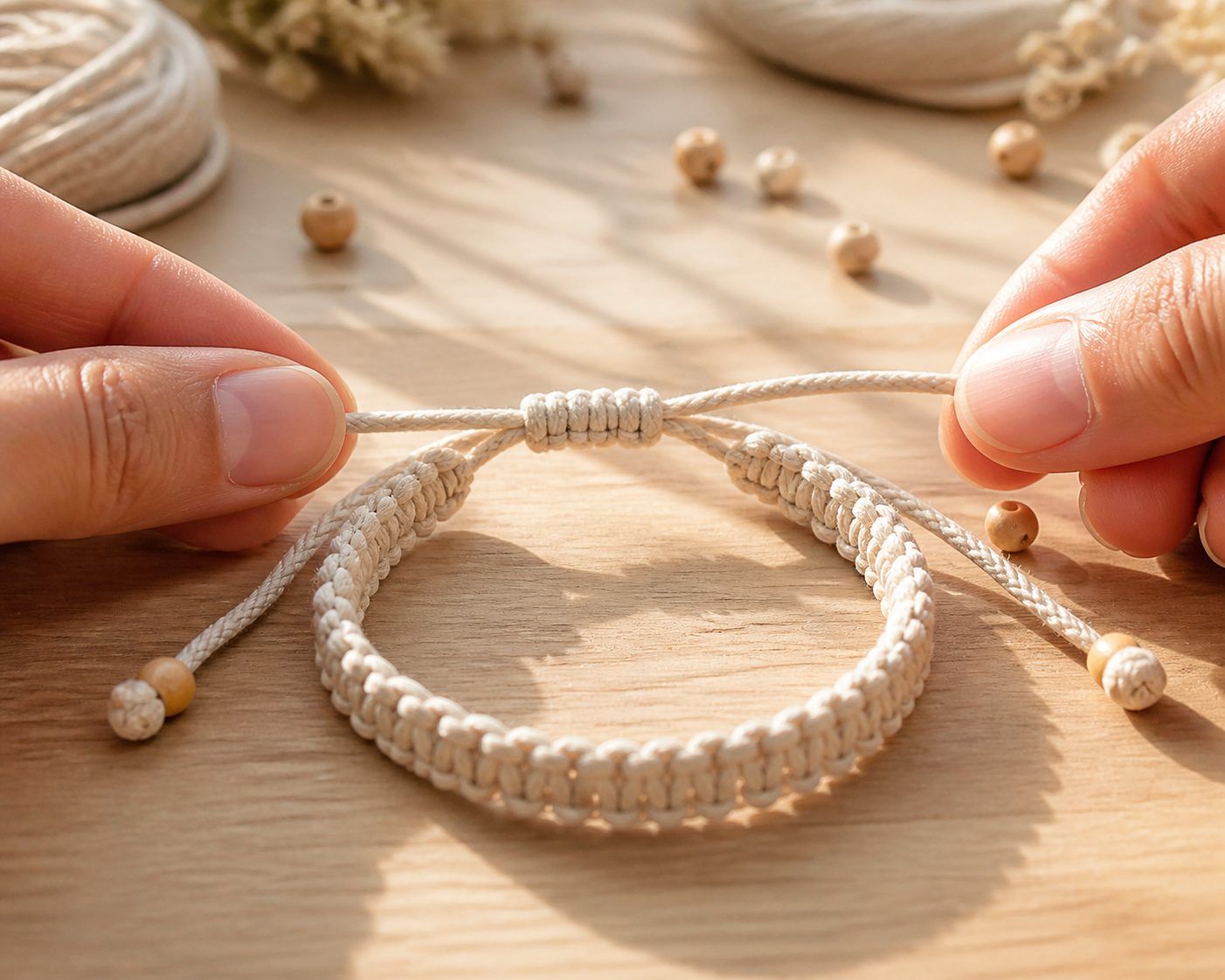 3. Fermer le bracelet avec un nœud coulissant ajustable